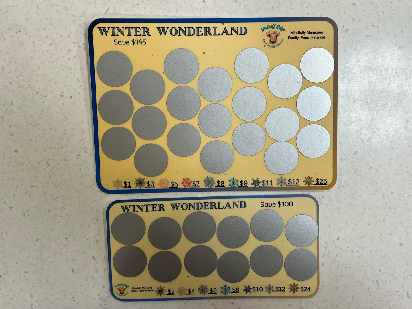 Winter Wonderland Money Saving Scratch-Off Challenge for A5 and A6 Budget Binder - Digital Download