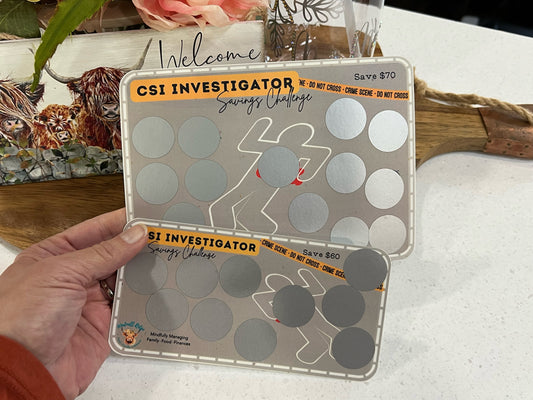 CSI Investigator Saving Scratch-Off Challenge for A5 and A6 Budget Binder