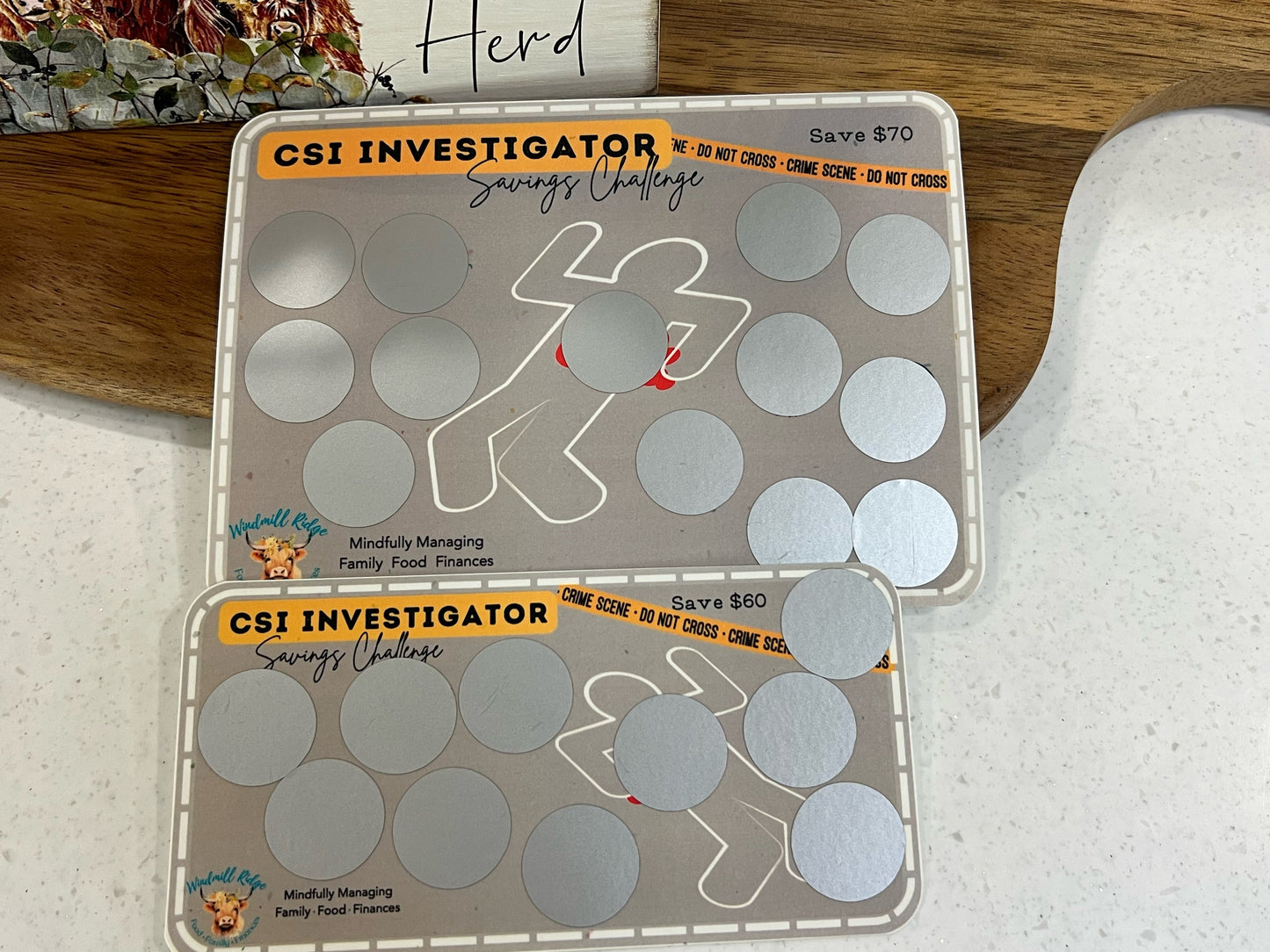 CSI Investigator Saving Scratch-Off Challenge for A5 and A6 Budget Binder - Digital Download