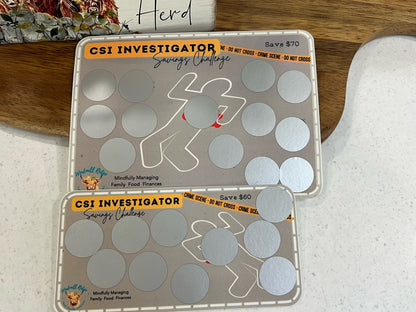 CSI Investigator Saving Scratch-Off Challenge for A5 and A6 Budget Binder - Digital Download