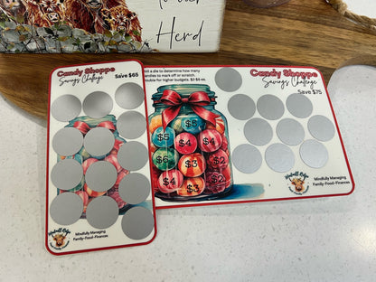 Candy Shoppe Saving Scratch-Off Challenge for A5 and A6 Budget Binder