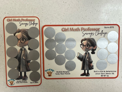 Girl Math Saving Scratch-Off Challenge for A5 and A6 Budget Binder