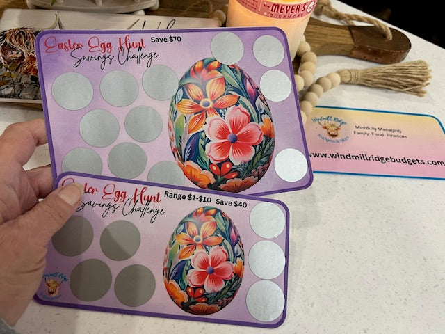 Easter Egg Hunt Saving Scratch-Off Challenge for A5 and A6 Budget Binder