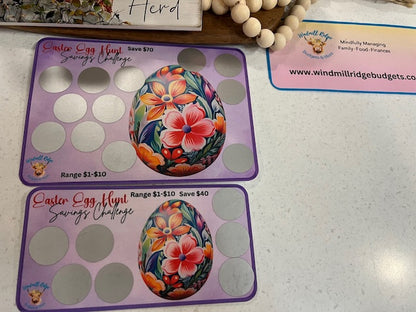 Easter Egg Hunt Saving Scratch-Off Challenge for A5 and A6 Budget Binder