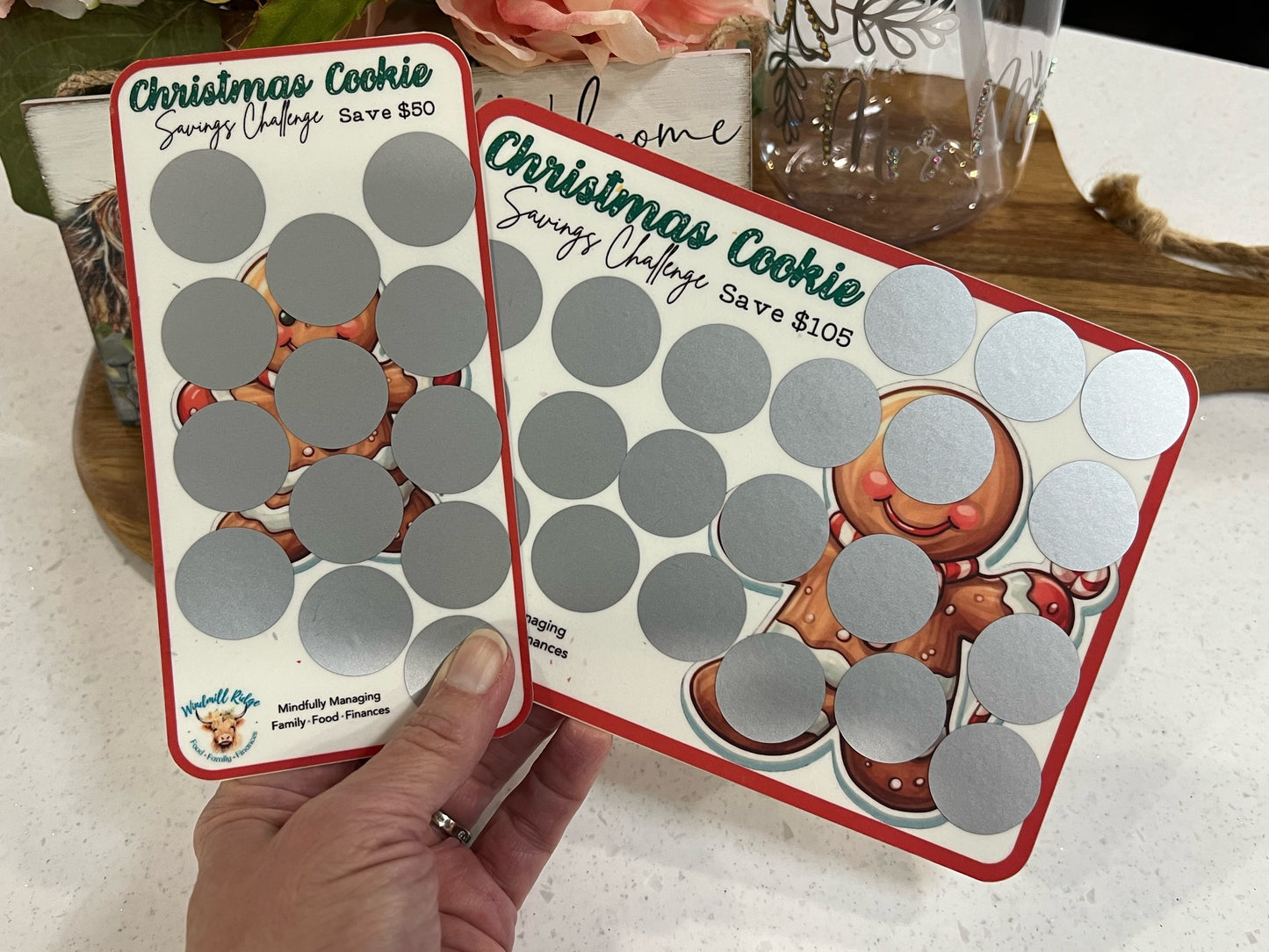 Christmas Cookie Saving Scratch-Off Challenge for A5 and A6 Budget Binder