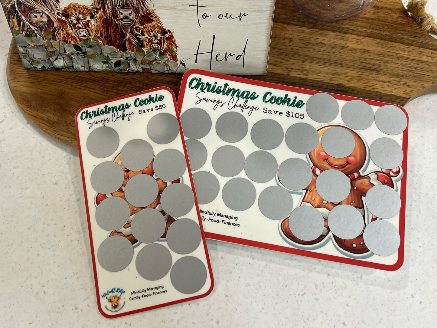 Christmas Cookie Saving Scratch-Off Challenge for A5 and A6 Budget Binder