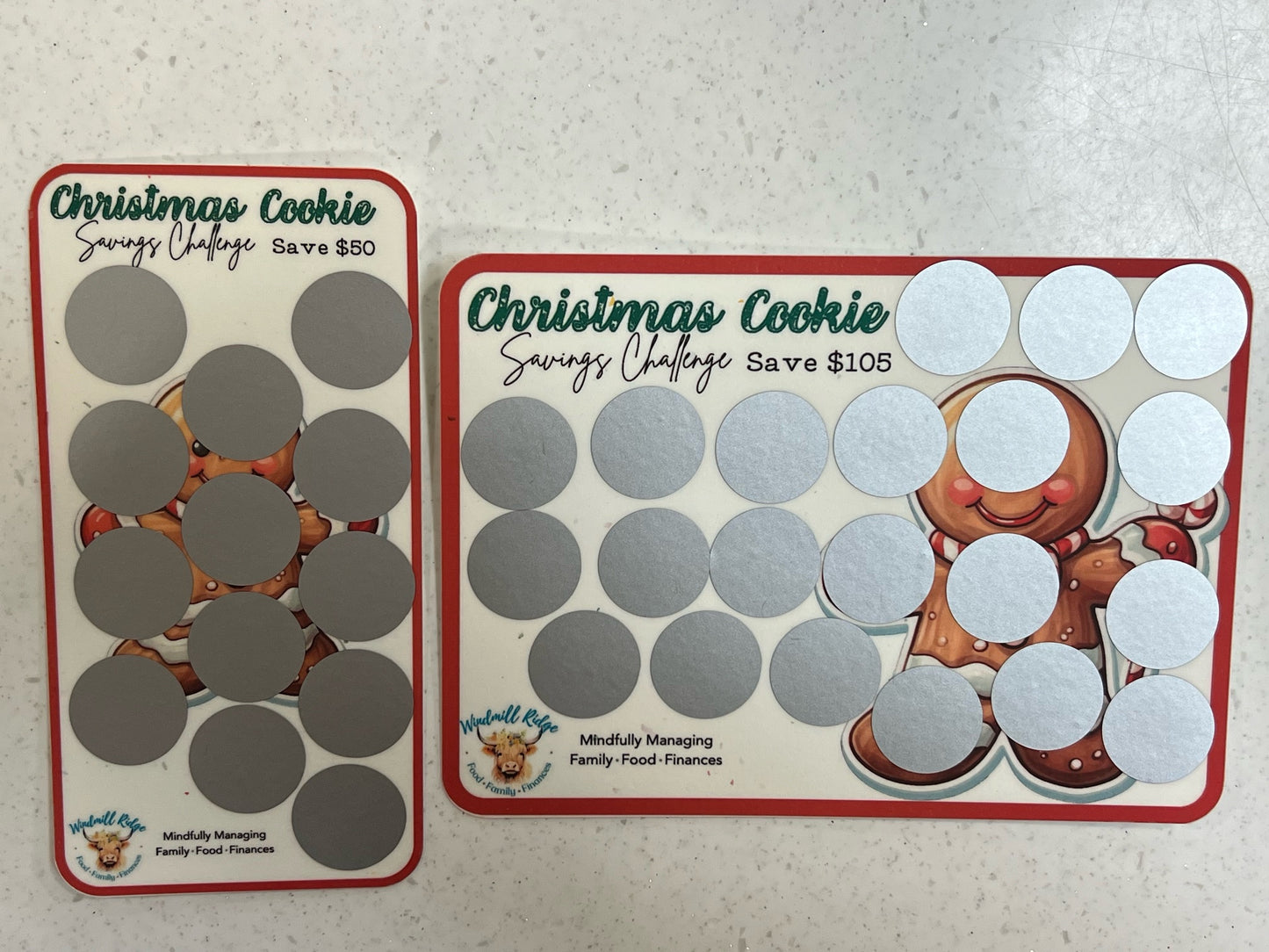 Christmas Cookie Saving Scratch-Off Challenge for A5 and A6 Budget Binder