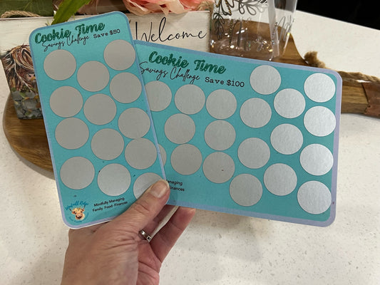 Cookie Time Saving Scratch-Off Challenge for A5 and A6 Budget Binder