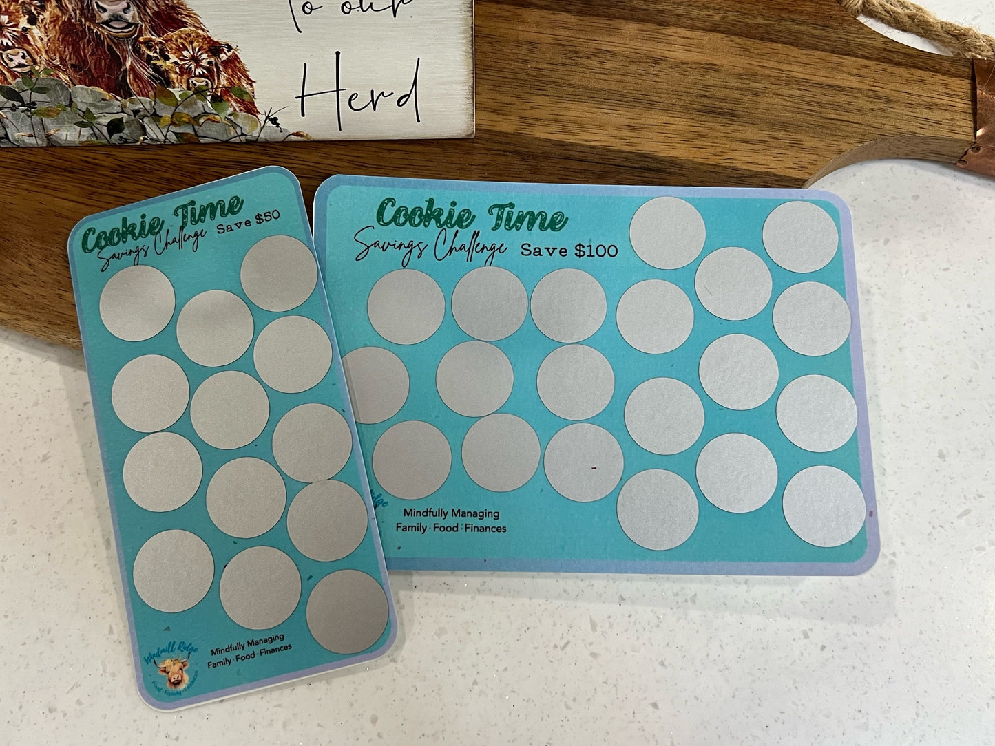 Cookie Time Saving Scratch-Off Challenge for A5 and A6 Budget Binder