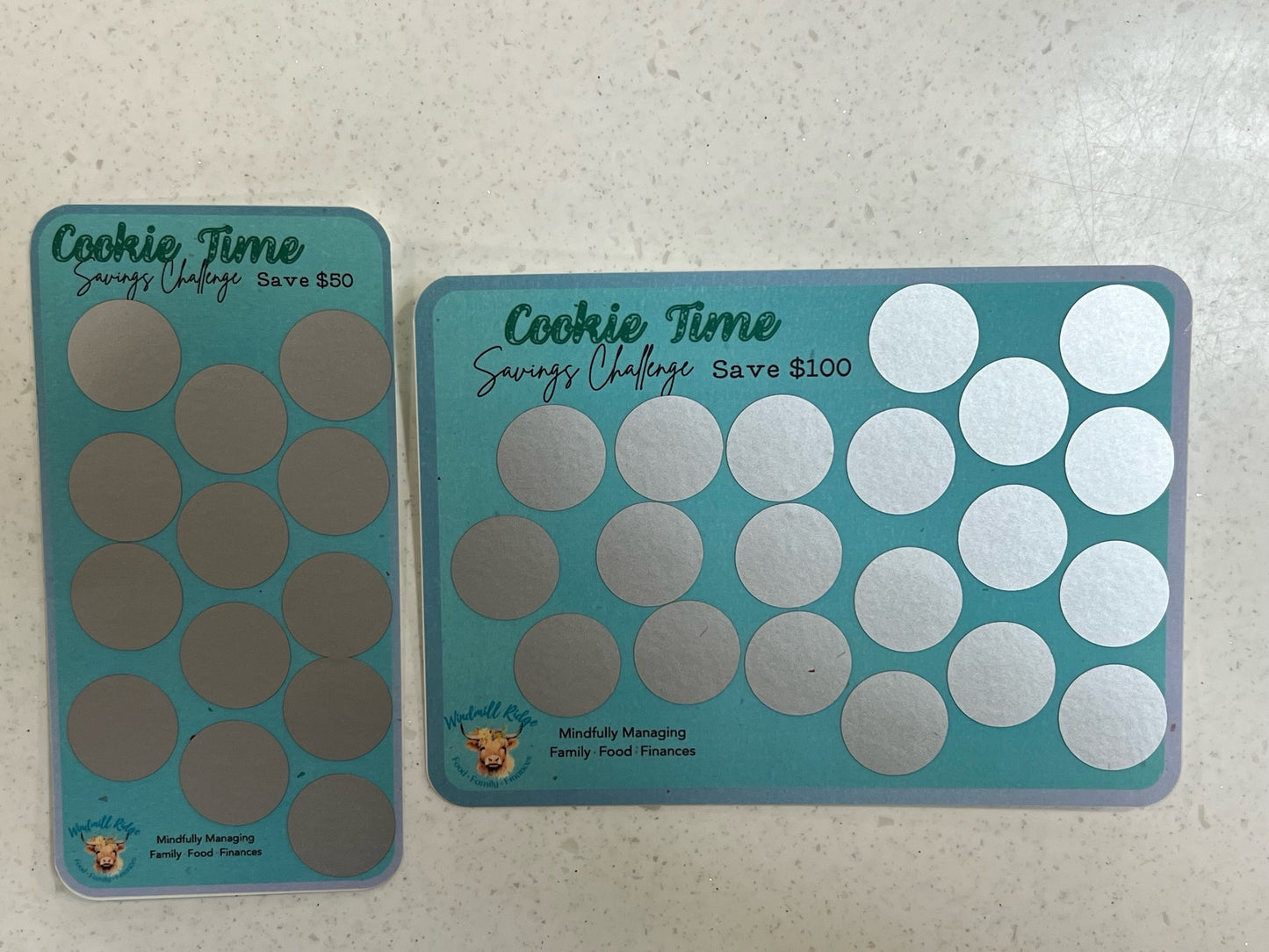 Cookie Time Saving Scratch-Off Challenge for A5 and A6 Budget Binder